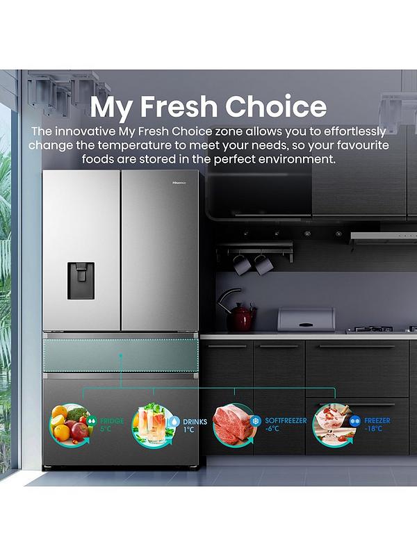Hisense RF749N4SWSE Pureflat 90cm French Door, American Fridge Freezer - Stainless Steel - Image 5